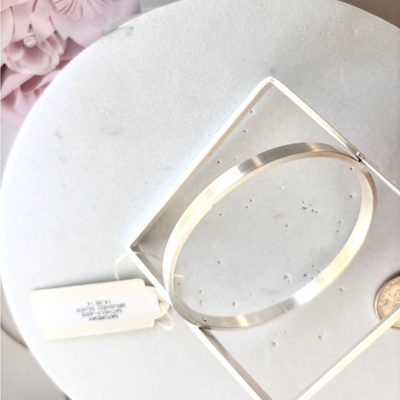 2014’s Vintage Kate Spade Saturday Brushed Silver Bangle Bracelet - Picture 3 of 3